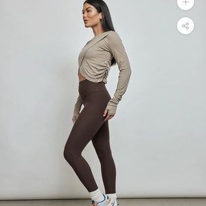 Free People wrap crop top w/ thumb holes